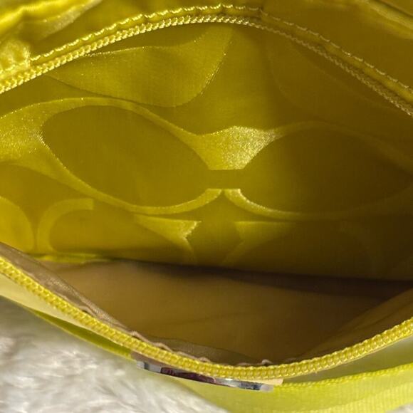 COACH Signature Getaway Nylon File Cross-body Bag F77408 Citrine - Picture 6 of 9